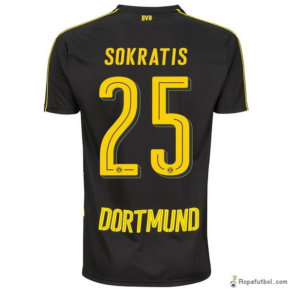 Camiseta Borussia Dortmund Replica Segunda Ropa Sokratis 2016/17 Negro